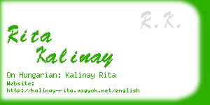rita kalinay business card